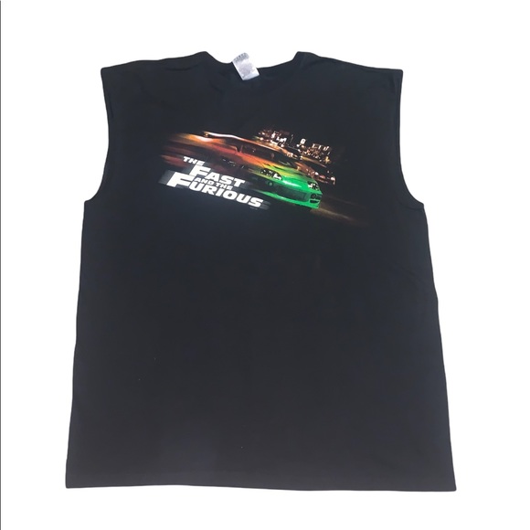 Vintage 2001 The Fast and the Furious Movie Promo Sleeveless Shirt Paul Walker - Picture 1 of 4